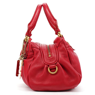 Red Leather Classic Q Baby Groovee 2-Way Bag