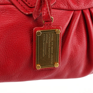 Red Leather Classic Q Baby Groovee 2-Way Bag