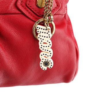 Red Leather Classic Q Baby Groovee 2-Way Bag