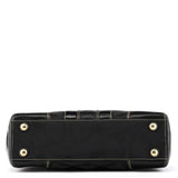 11626 Black Signature Canvas Turnlock Tote Bag