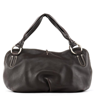 Dark Brown Leather Bittersweet Shoulder Bag