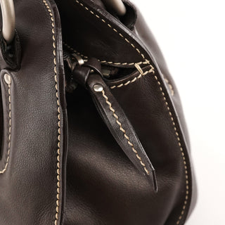 Dark Brown Leather Bittersweet Shoulder Bag