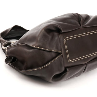 Dark Brown Leather Bittersweet Shoulder Bag