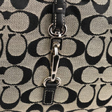 6845 Grey Black Signature Hobo Shoulder Bag