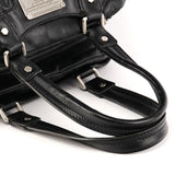 Multi-Pocket 2-Way Tasche aus schwarzem Leder