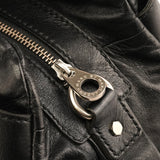 Multi-Pocket 2-Way Tasche aus schwarzem Leder