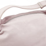 Light Pink Leather Buckle Hobo Bag