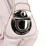 Light Pink Leather Buckle Hobo Bag