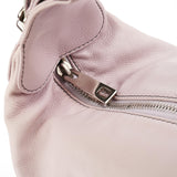 Light Pink Leather Buckle Hobo Bag