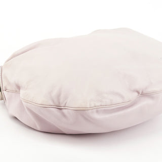 Light Pink Leather Buckle Hobo Bag