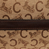 Beige Brown Macadam Canvas Mini Boston Bag