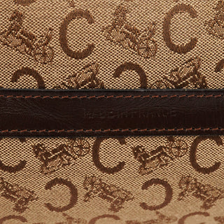 Beige Brown Macadam Canvas Mini Boston Bag