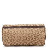 Beige Brown Macadam Canvas Mini Boston Bag