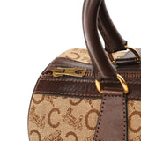 Beige Brown Macadam Canvas Mini Boston Bag