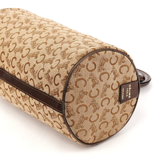 Beige Brown Macadam Canvas Mini Boston Bag