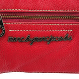 Pink Leather Multi-Pocket Camera Tote Bag