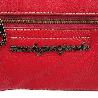 Pink Leather Multi-Pocket Camera Tote Bag