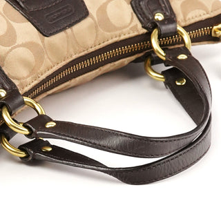 Beige Brown Signature Canvas Soho 2-Way Bag