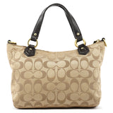 Beige Brown Signature Canvas Soho 2-Way Bag