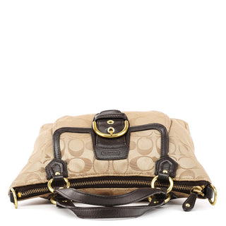 Beige Brown Signature Canvas Soho 2-Way Bag