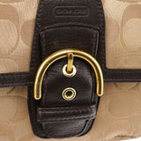 Beige Brown Signature Canvas Soho 2-Way Bag