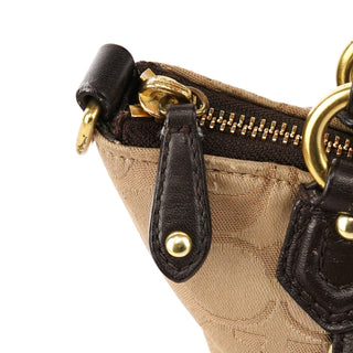 Beige Brown Signature Canvas Soho 2-Way Bag