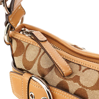 F07077 Beige Tan Signature Soho 2-Way Shoulder Bag