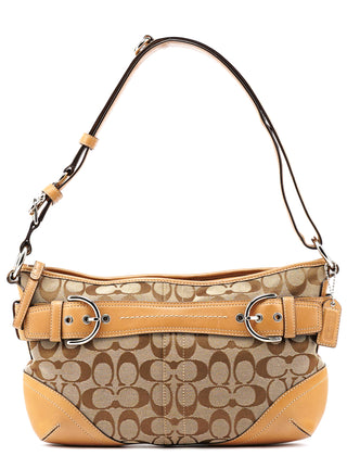F07077 Beige Tan Signature Soho 2-Way Shoulder Bag