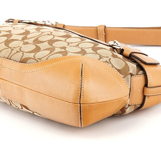 F07077 Beige Tan Signature Soho 2-Way Shoulder Bag