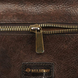 Dark Brown Leather Buckle Tote Bag