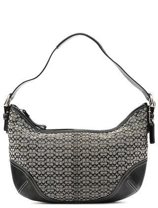 6026 Grey Black Signature Soho Shoulder Bag