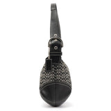 6026 Grey Black Signature Soho Shoulder Bag