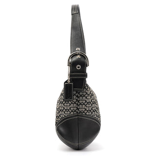 6026 Grey Black Signature Soho Shoulder Bag