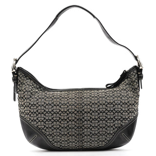 6026 Grey Black Signature Soho Shoulder Bag