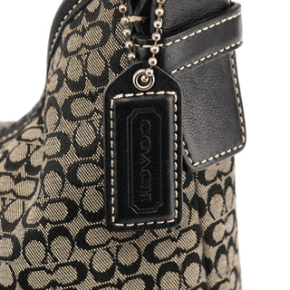 6026 Grey Black Signature Soho Shoulder Bag
