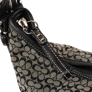 6026 Grey Black Signature Soho Shoulder Bag