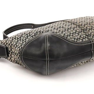 6026 Grey Black Signature Soho Shoulder Bag