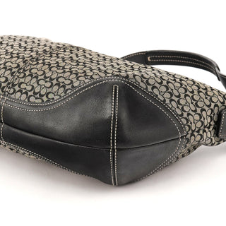6026 Grey Black Signature Soho Shoulder Bag