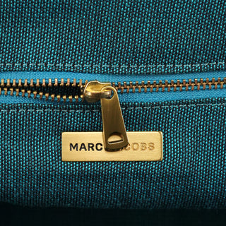Navy Turquoise Corduroy Leopard Bowling Bag