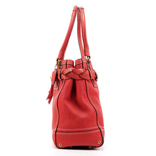 10530 Pink Pebbled Leather Hamptons Tote Bag