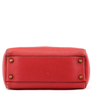 10530 Pink Pebbled Leather Hamptons Tote Bag