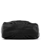 Black Leather Classic Q Fran 2-Way Bag