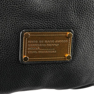 Black Leather Classic Q Fran 2-Way Bag