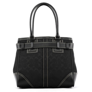10247 Black Signature Hamptons Tote Bag