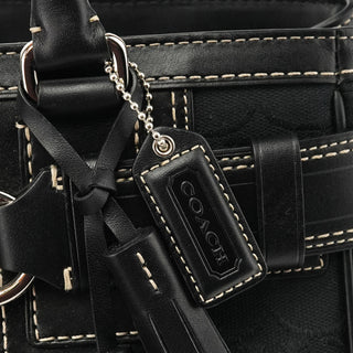 10247 Black Signature Hamptons Tote Bag