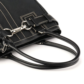 10247 Black Signature Hamptons Tote Bag