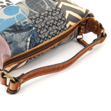 F40530 Multicolor Signature Patchwork Shoulder Bag