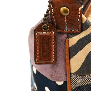 F40530 Multicolor Signature Patchwork Shoulder Bag