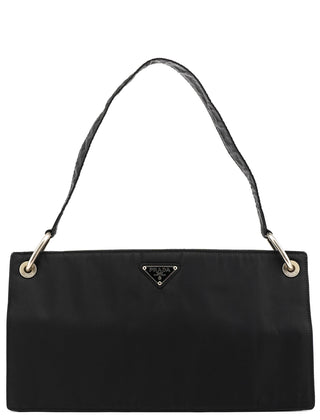 B6781 Black Tessuto Metallo Nylon Shoulder Bag