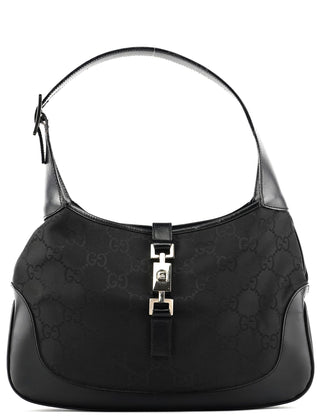 001 3306 Black GG Canvas Jackie Shoulder Bag